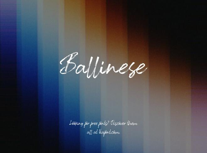 Ballinese Font