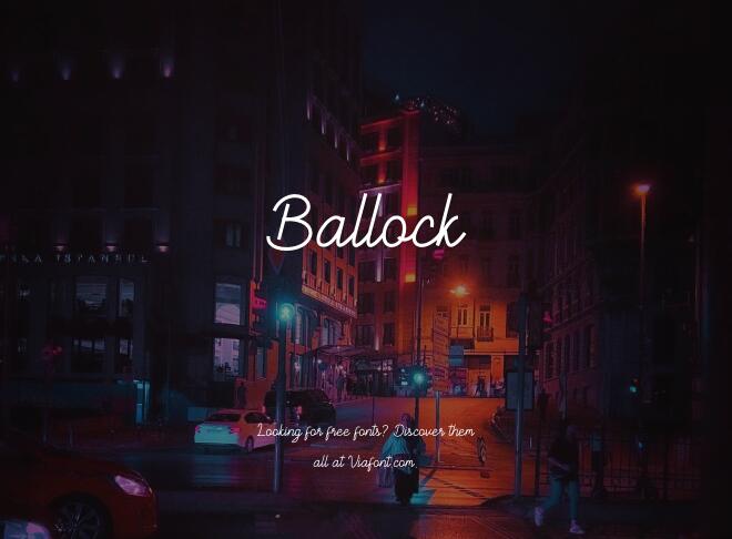 Ballock Font