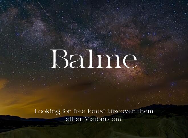 Balme Font