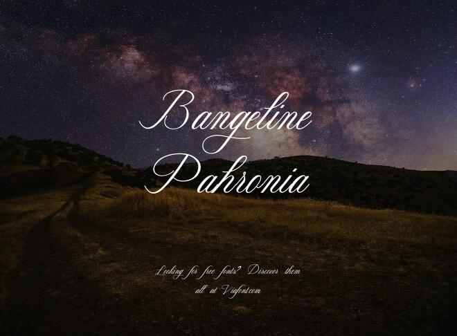 Bangeline Pahronia Font