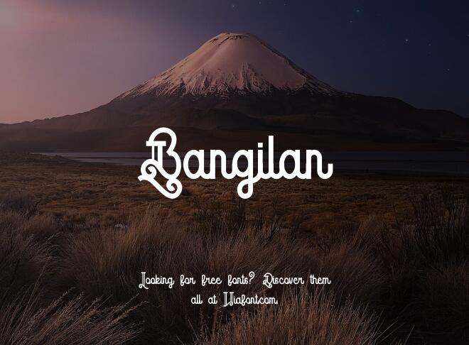 Bangilan Font
