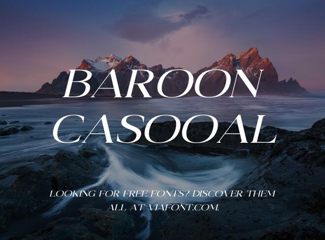 Baroon Casooal Font