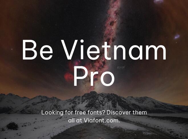 Be Vietnam Pro Font
