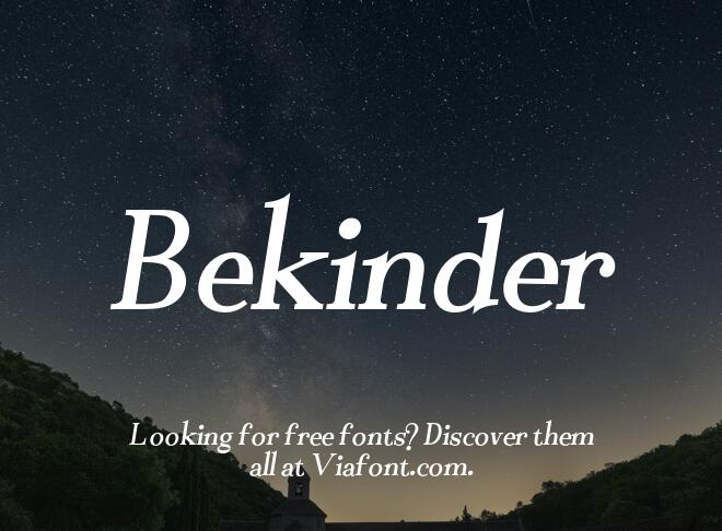 Bekinder Font