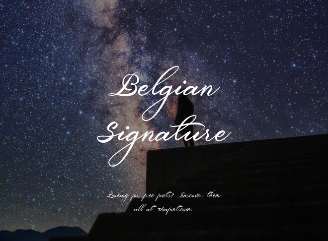 Belgian Signature Font
