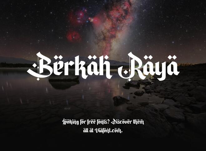 Berkah Raya Font