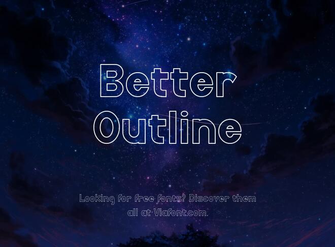 Better Outline Font