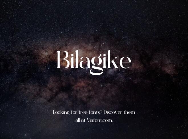 Bilagike Font