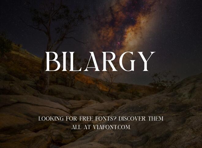 Bilargy Font