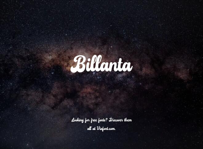 Billanta Font