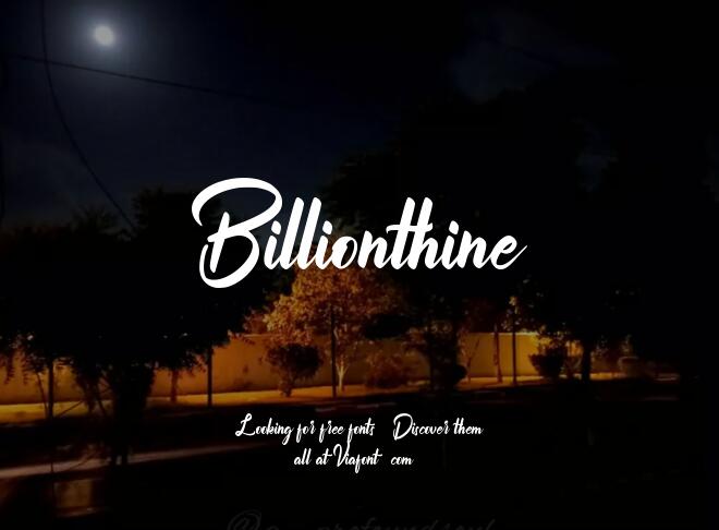 Billionthine Font