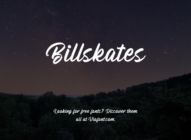 Billskates Font