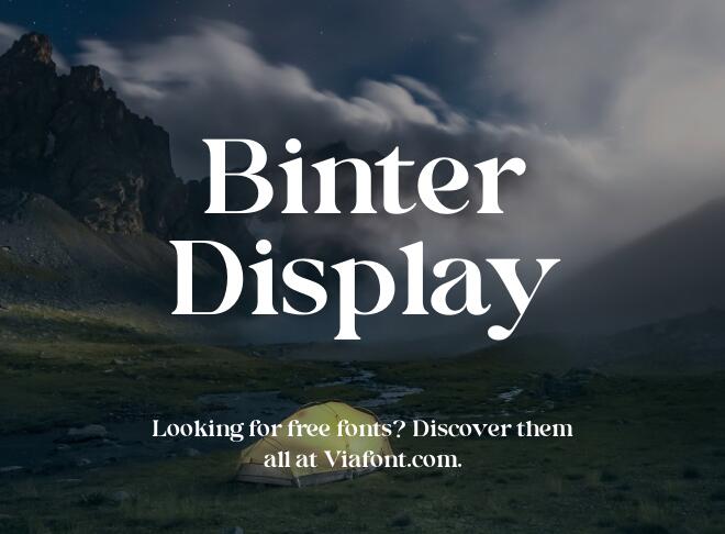 Binter Display Font