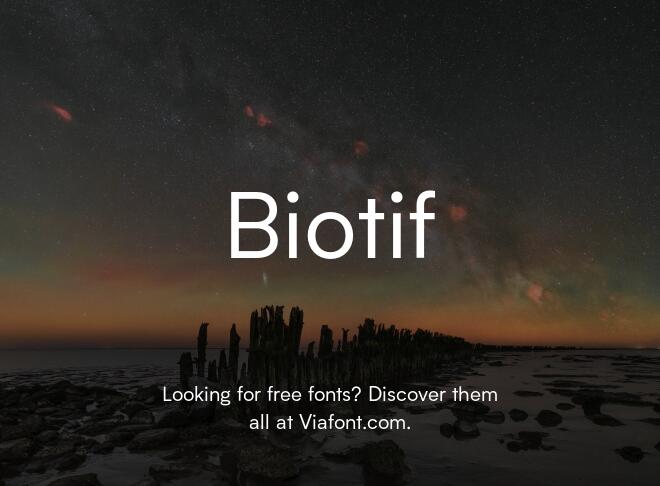 Biotif Font