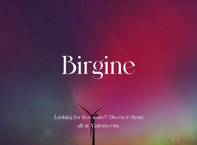 Birgine Font