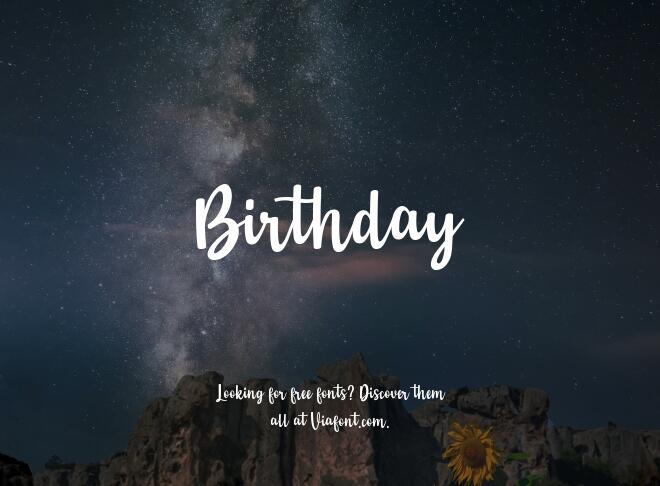 Birthday Font
