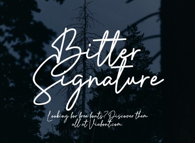 Bitter Signature Font