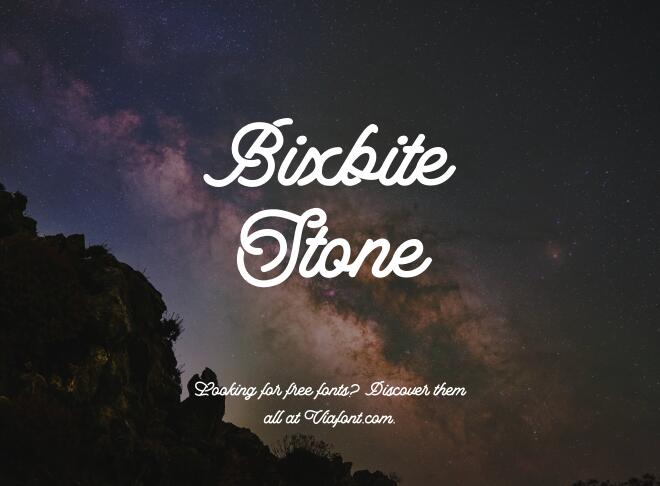 Bixbite Stone Font
