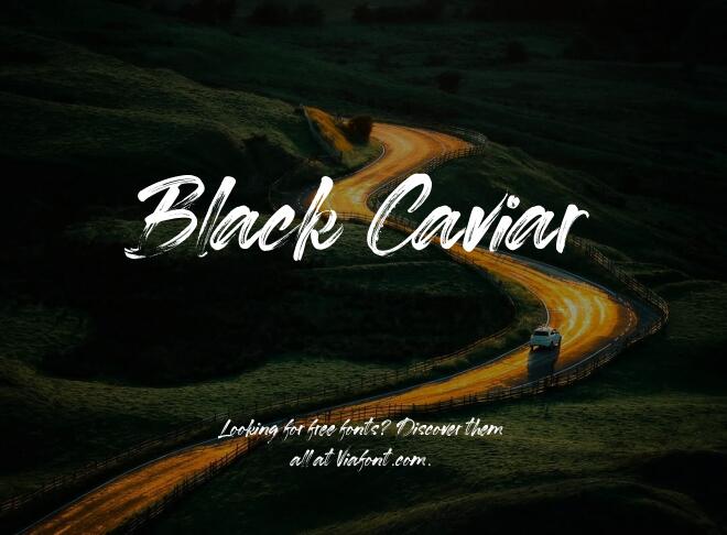 Black Caviar Font