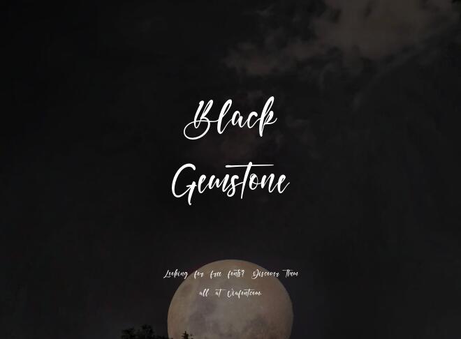 Black Gemstone Font