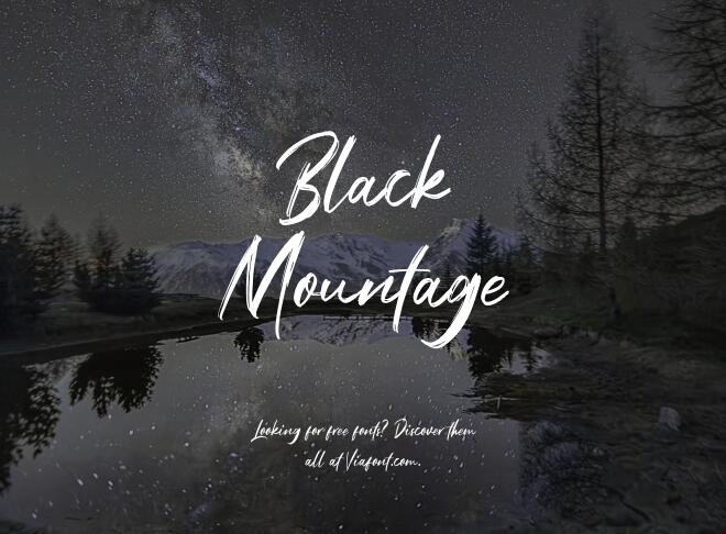 Black Mountage Font