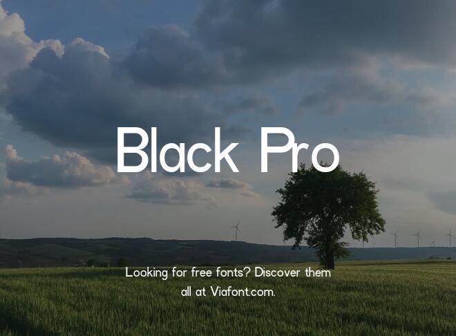 Black Pro Font