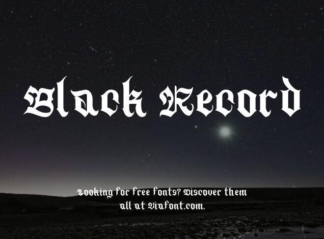 Black Record Font