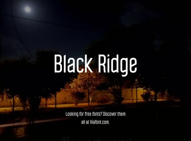 Black Ridge Font