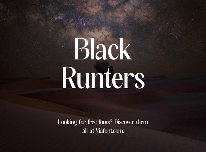 Black Runters Font
