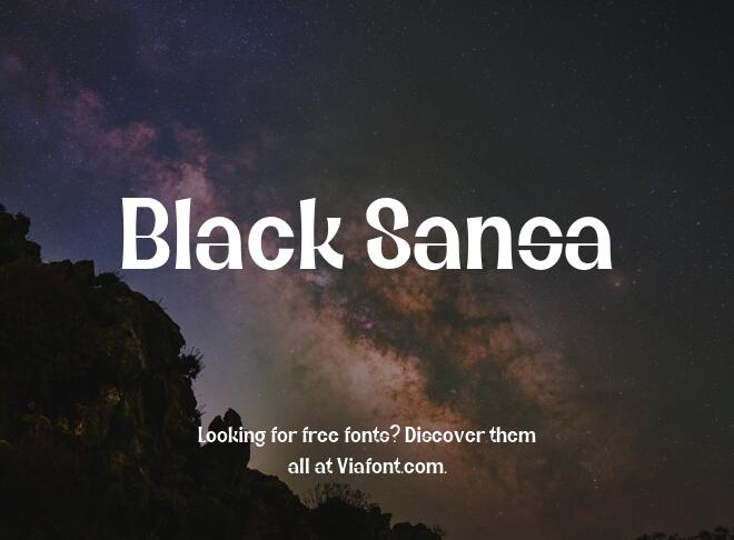 Black Sansa Font