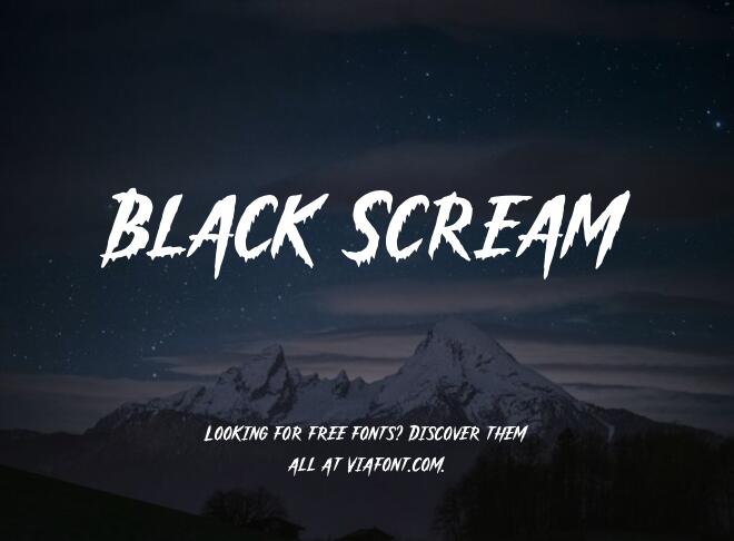 Black Scream Font