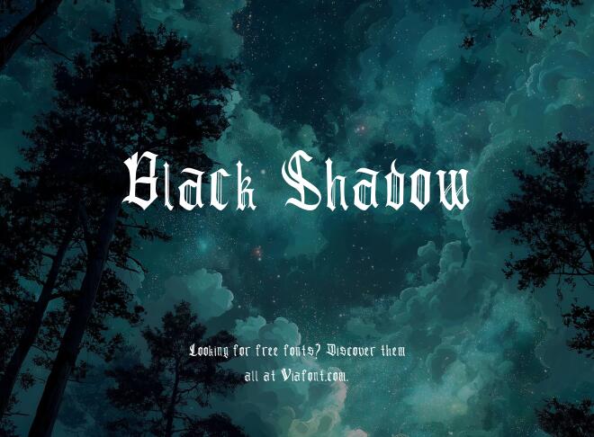 Black Shadow Font