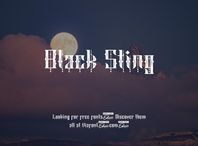 Black Sting Font