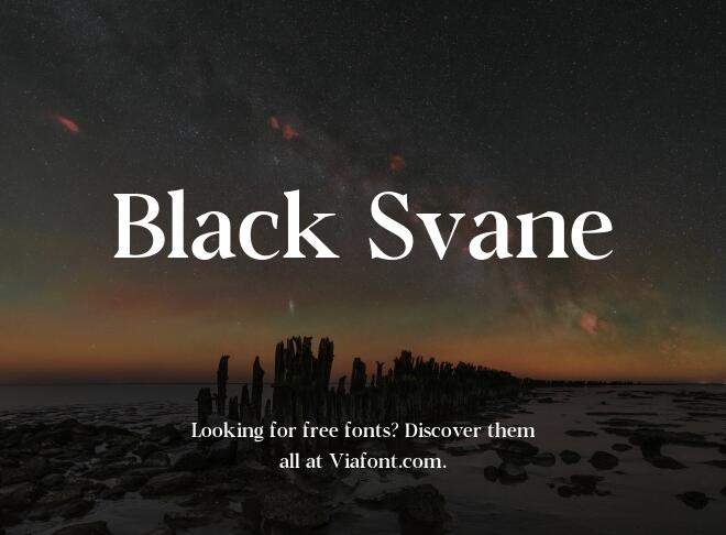 Black Svane Font
