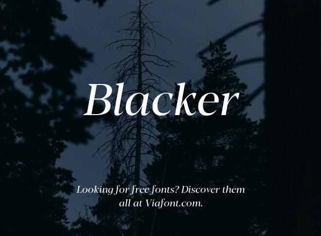 Blacker Font