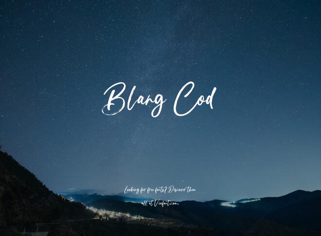 Blang Cod Font