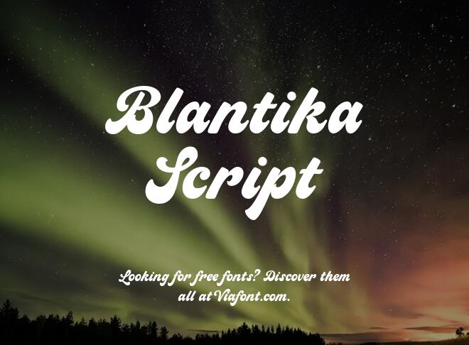 Blantika Script Font