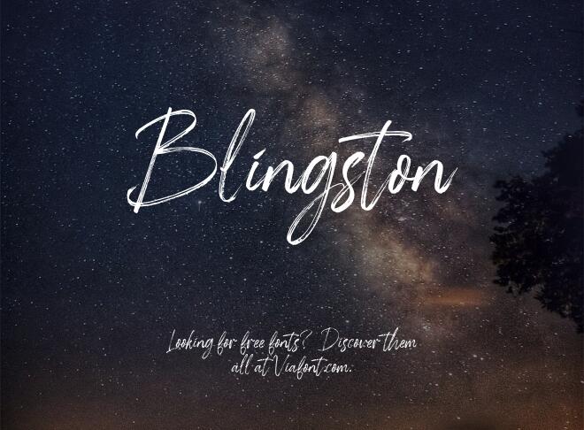 Blingston Font