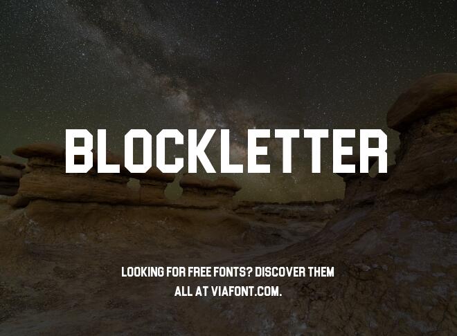 Blockletter Font
