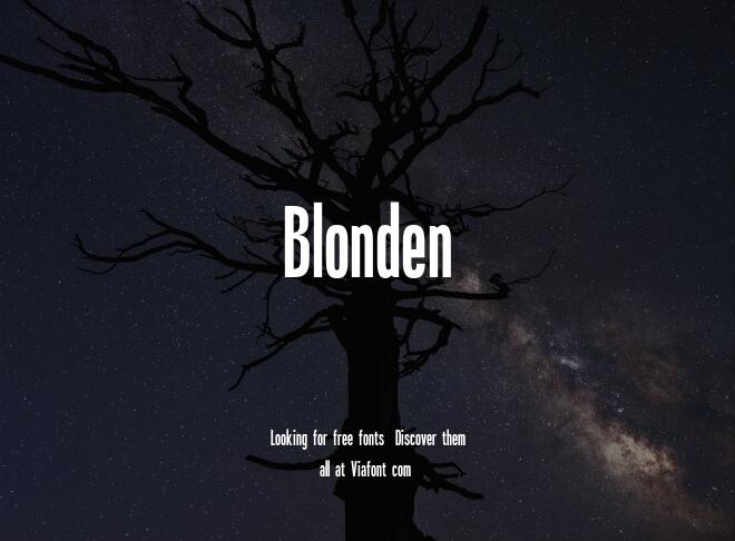 Blonden Font