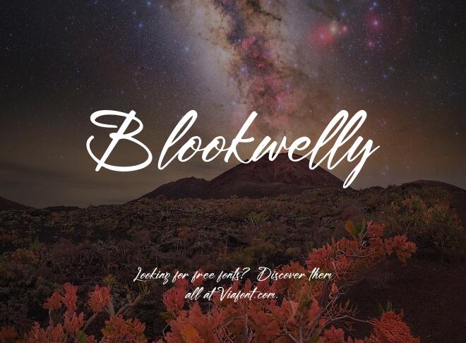 Blookwelly Font