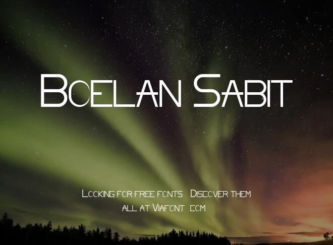 Boelan Sabit Font