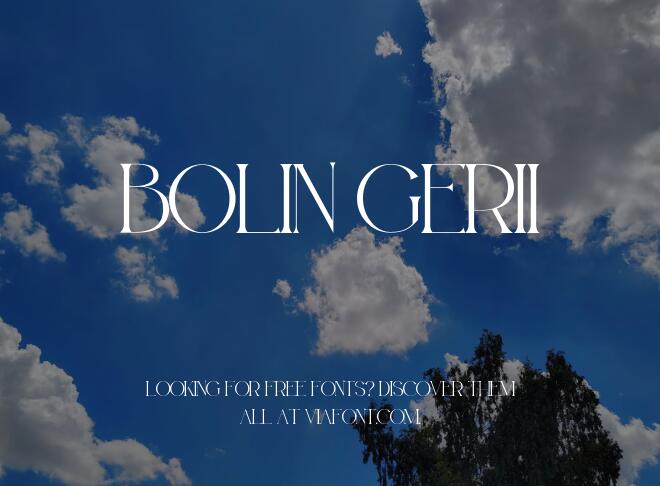 Bolin Gerii Font