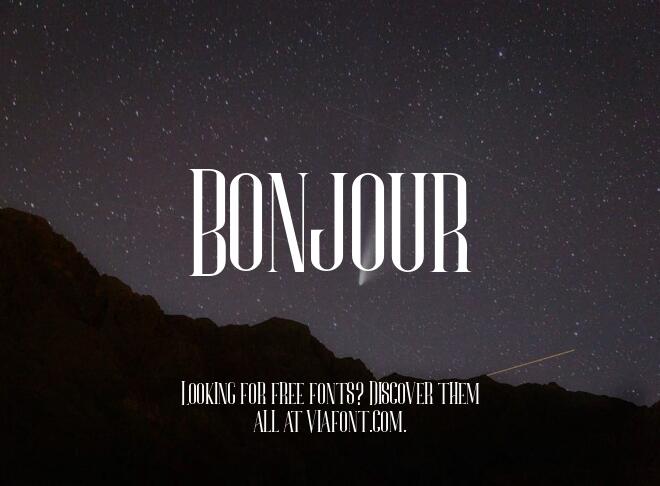 Bonjour Font