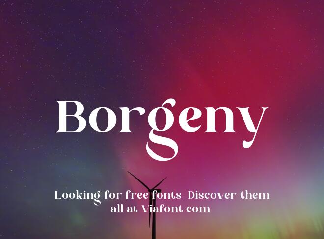 Borgeny Font