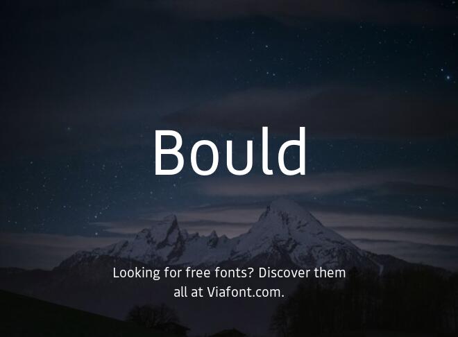Bould Font