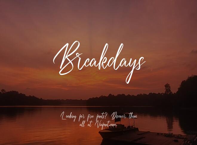 Breakdays Font