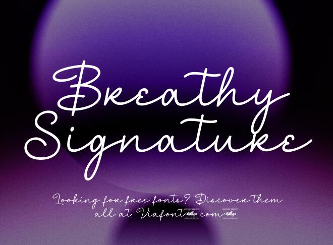 Breathy Signature Font