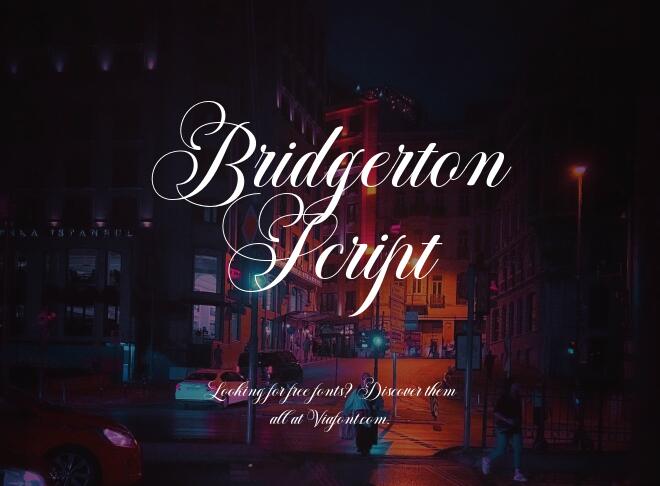 Bridgerton Script Font