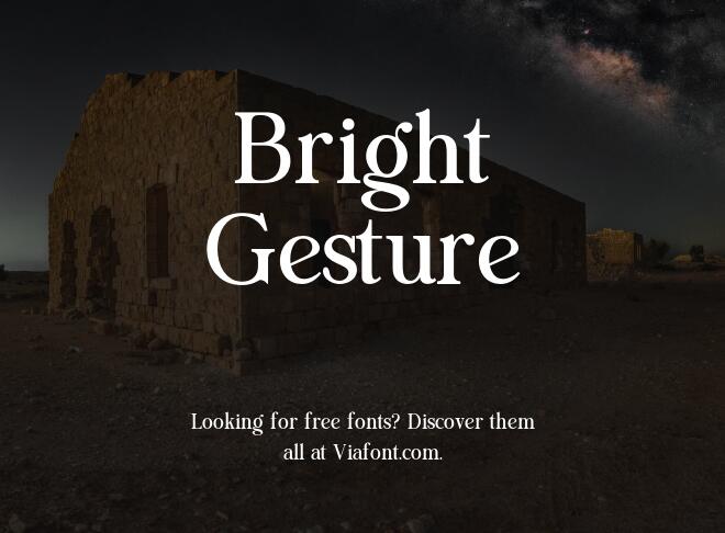Bright Gesture Font